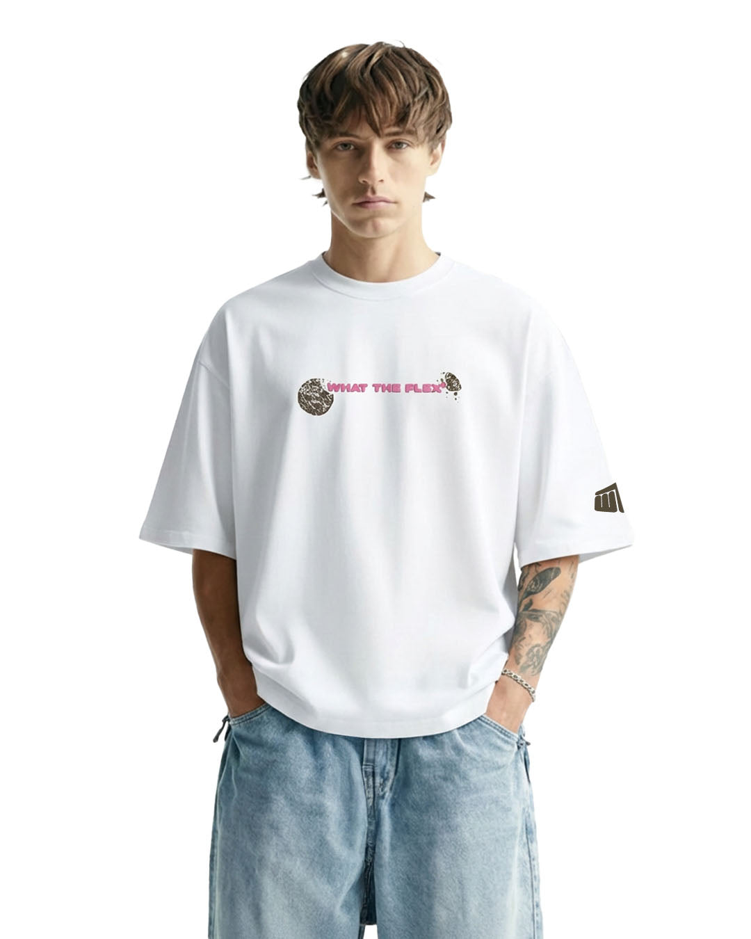 Ate It Boxy-Fit White T-shirt