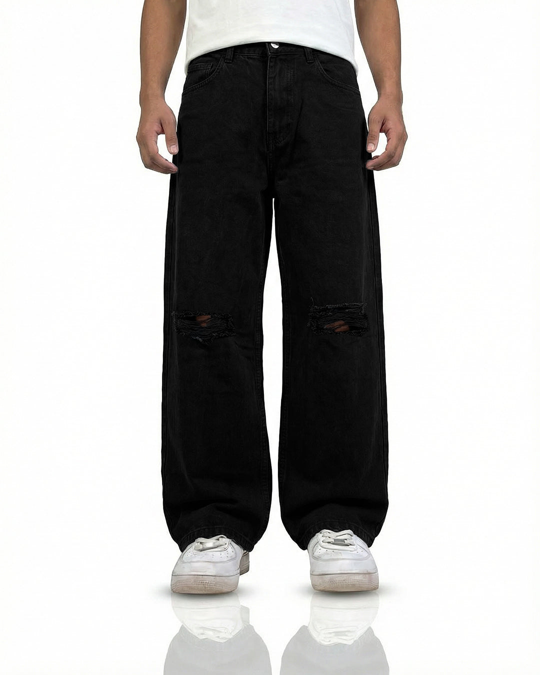 Deep Night Rugged Baggy Jeans
