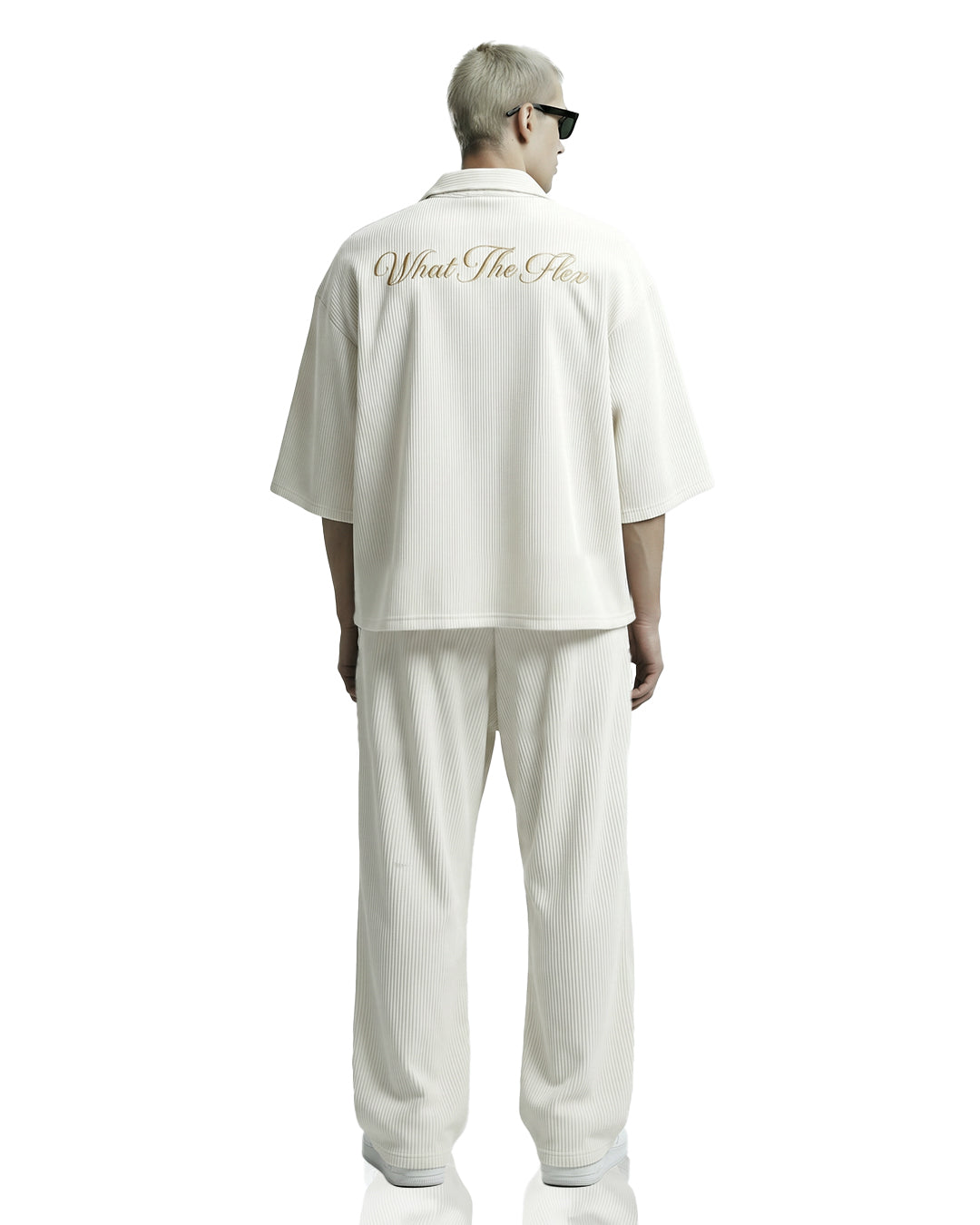 Cream Ribbed Co-ord Set