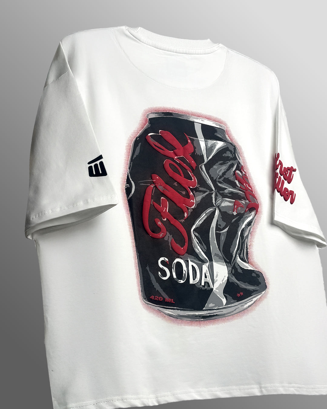 Flex Soda Boxy-Fit White T-Shirt
