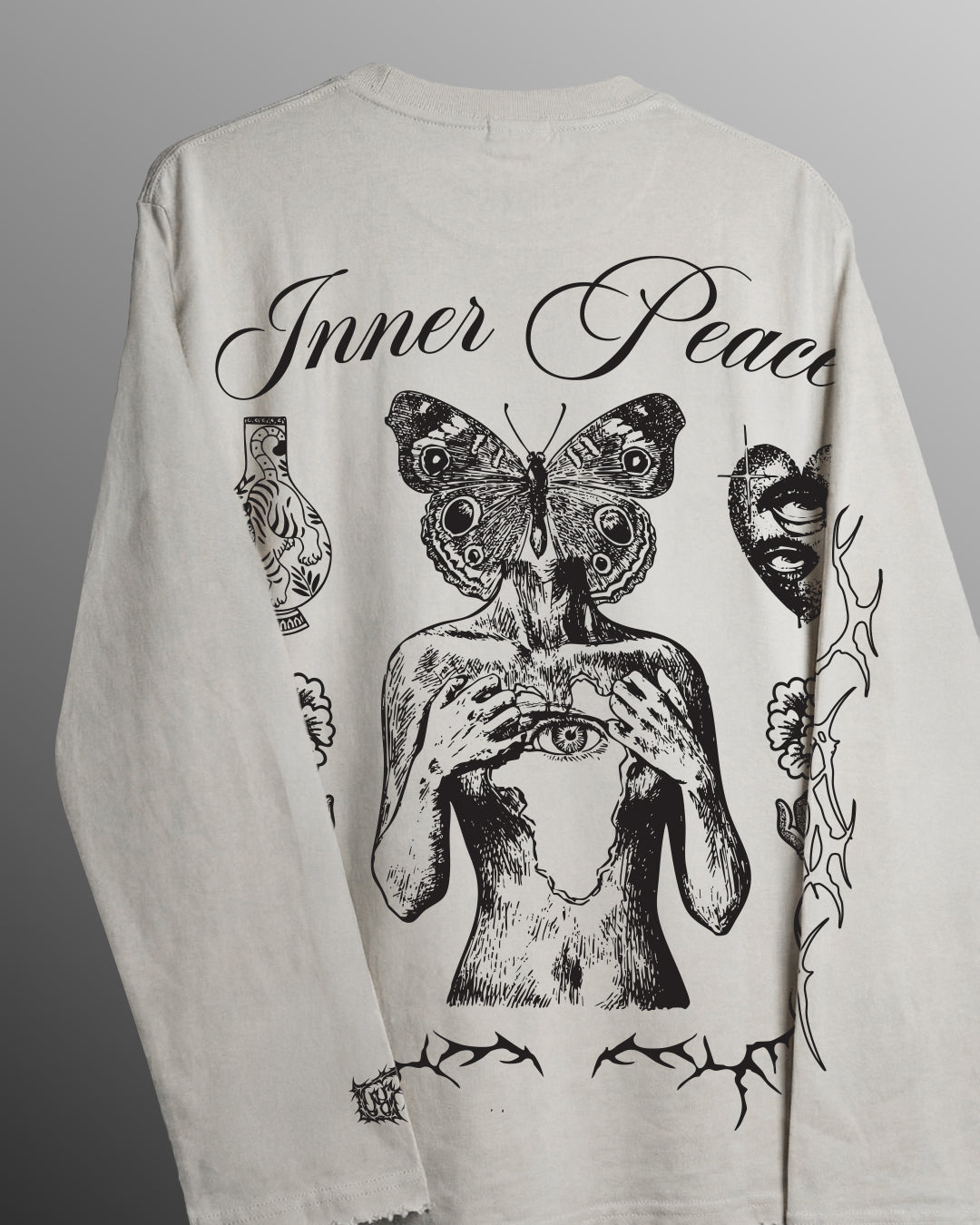 Inner Peace Full Sleeves Boxy-Fit T-shirt