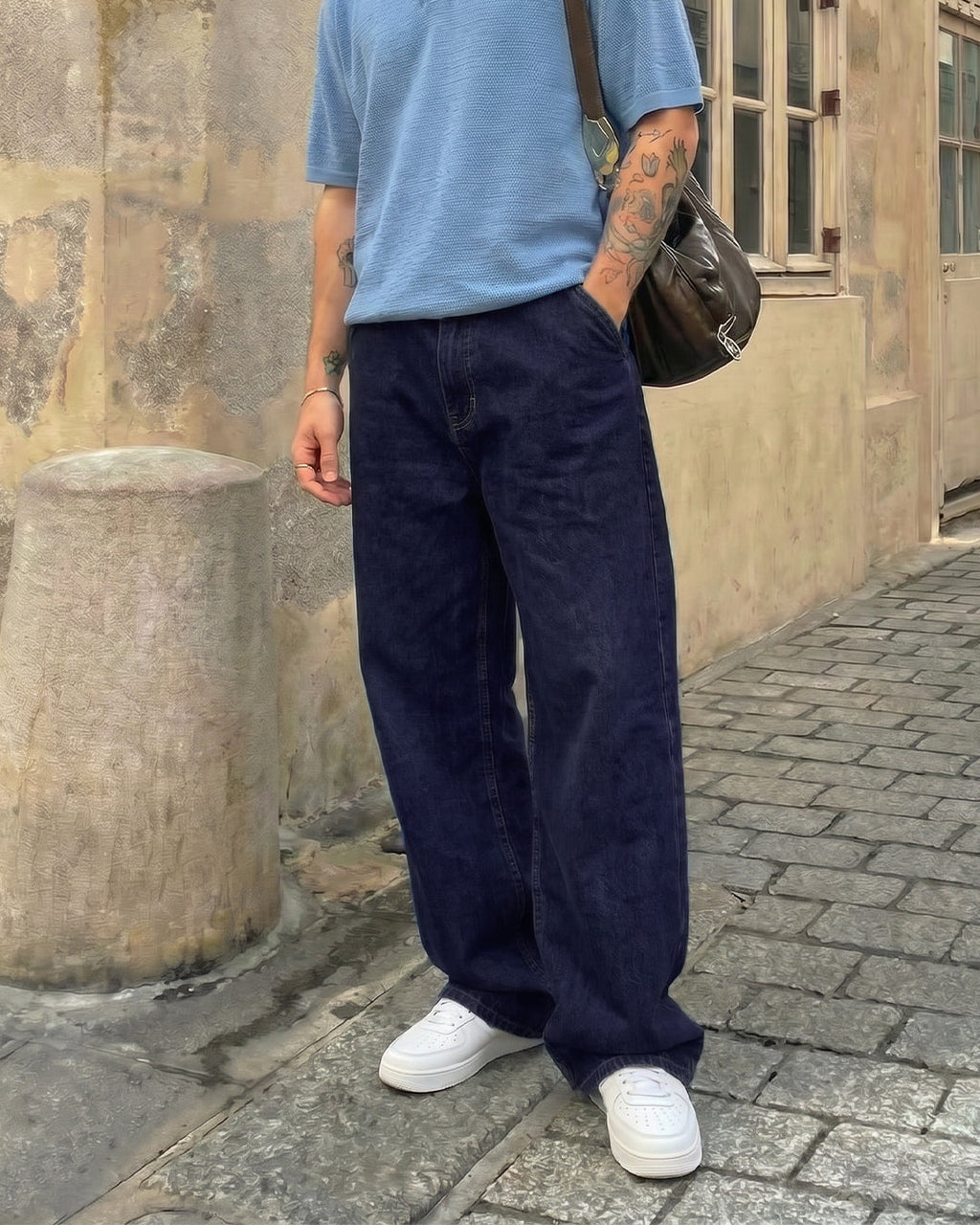 Raw Indigo Baggy Jeans