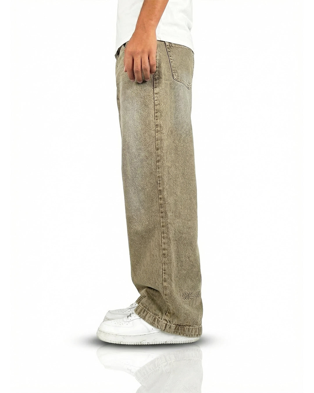 Rust Olive Baggy Jeans