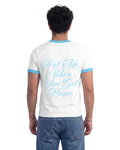 Text Me Slim Fit Ringer White T-shirt