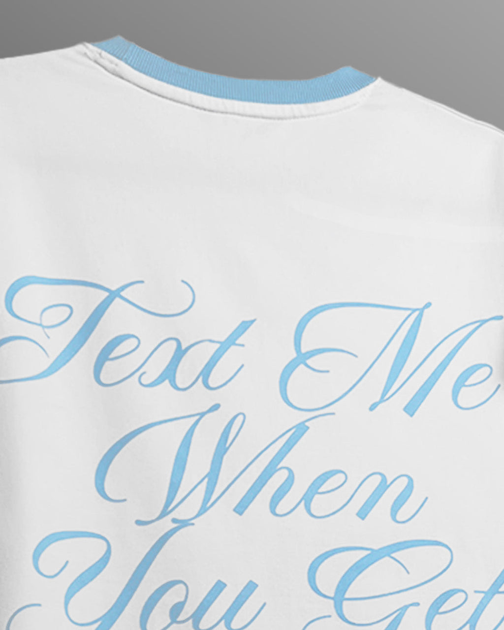 Text Me Slim Fit Ringer White T-shirt