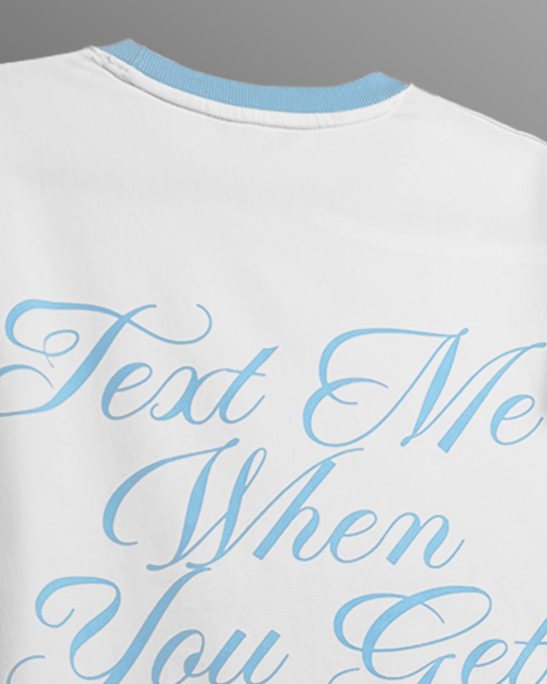 Text Me Slim Fit Ringer White T-shirt