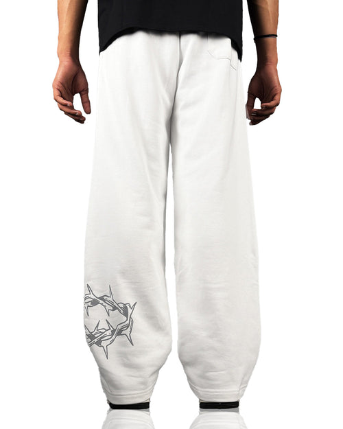 Barbed White Essential Cotton Pants